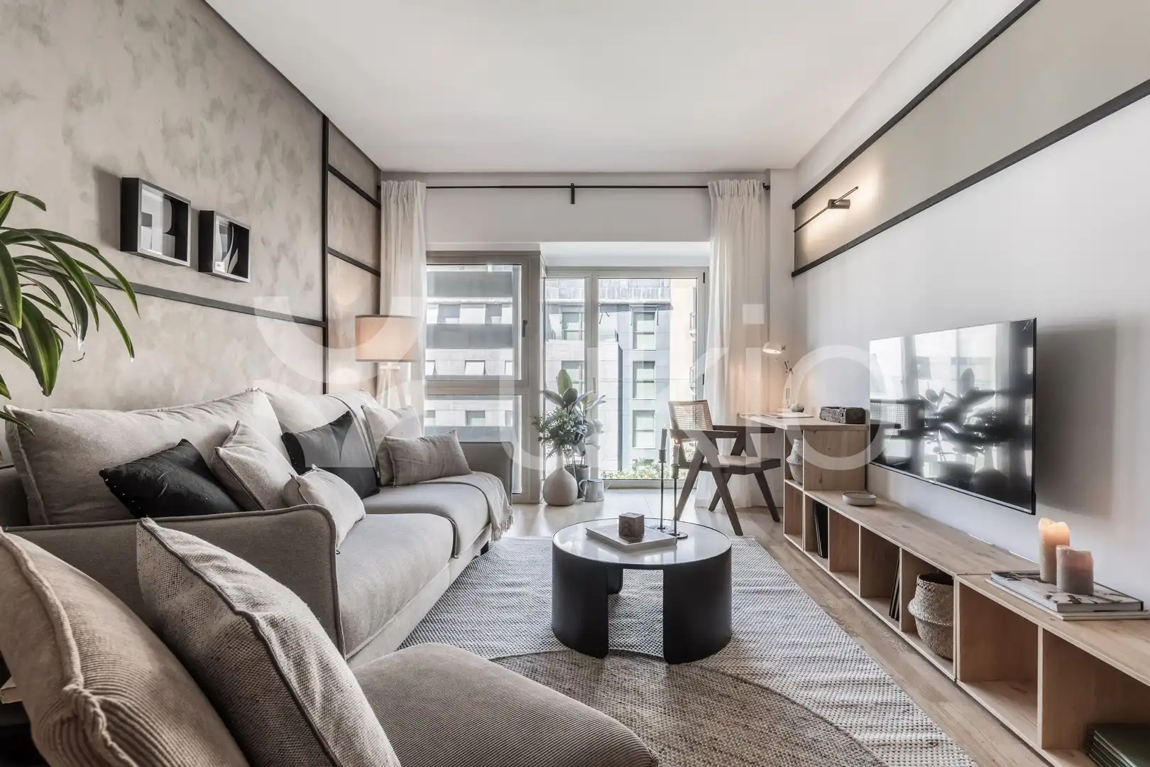 Sala de estar de Apartamento de alquiler en Madrid con Calefacción, Amueblado y Horno