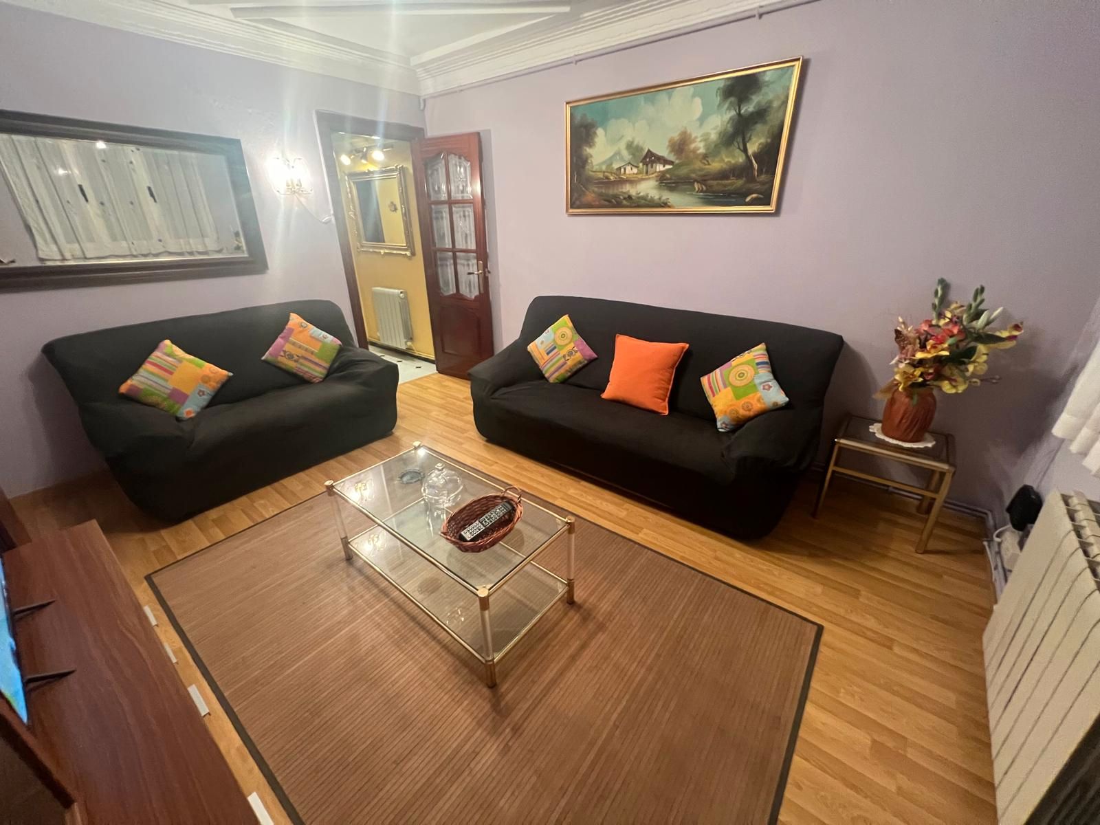 Living room of Flat to rent in Gijón   with Heating, Terrace and Furnished