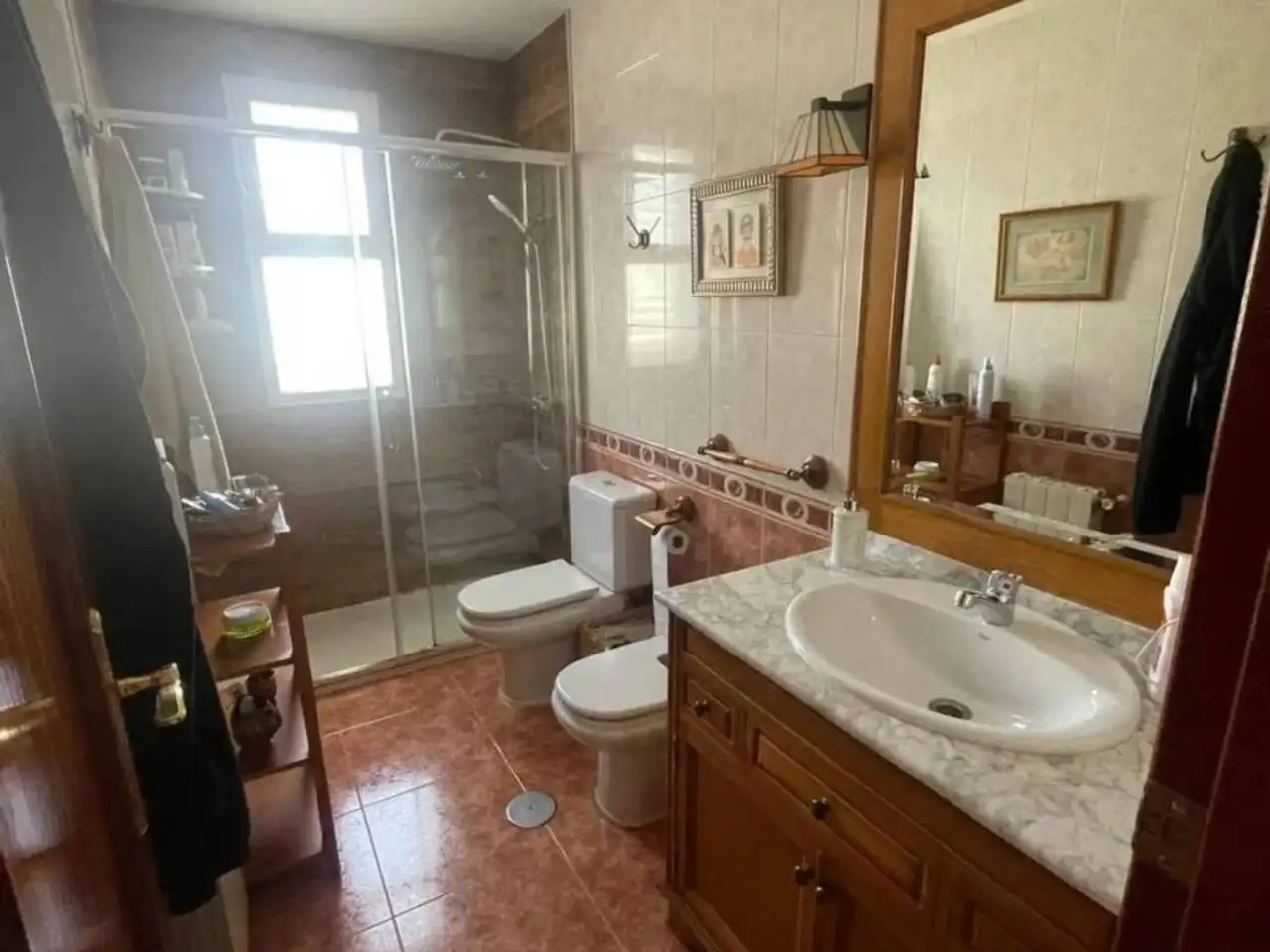 Bany de Casa adosada en venda en Don Benito amb Aire condicionat i Terrassa