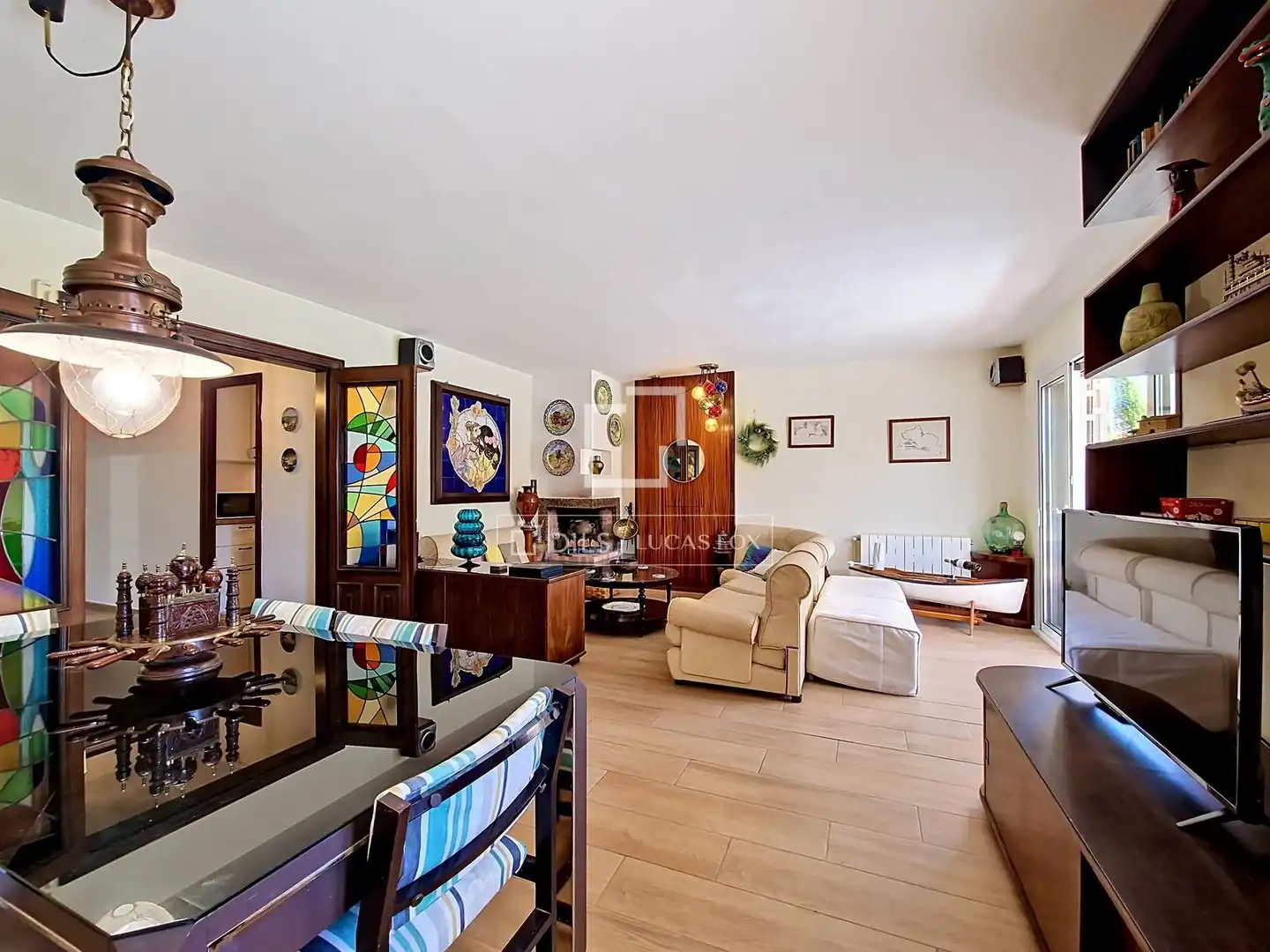 Living room of Flat for sale in Vilanova i la Geltrú  with Air Conditioner, Heating and Terrace