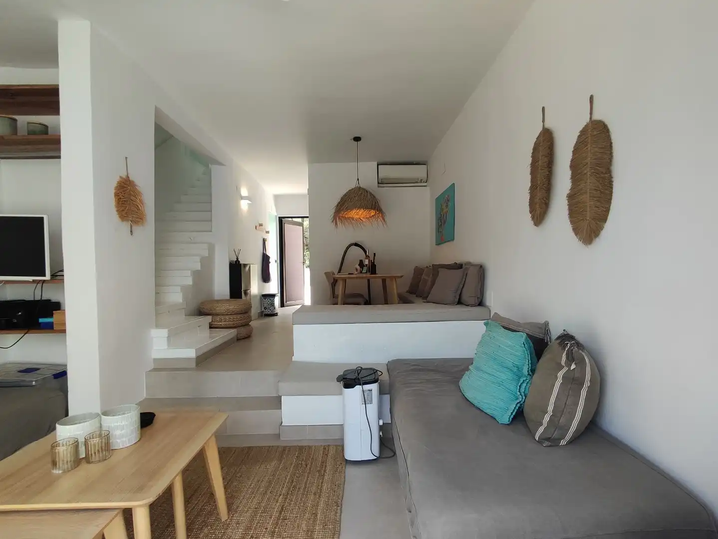 Sala d'estar de Apartament en venda en Sant Joan de Labritja amb Aire condicionat, Calefacció i Terrassa