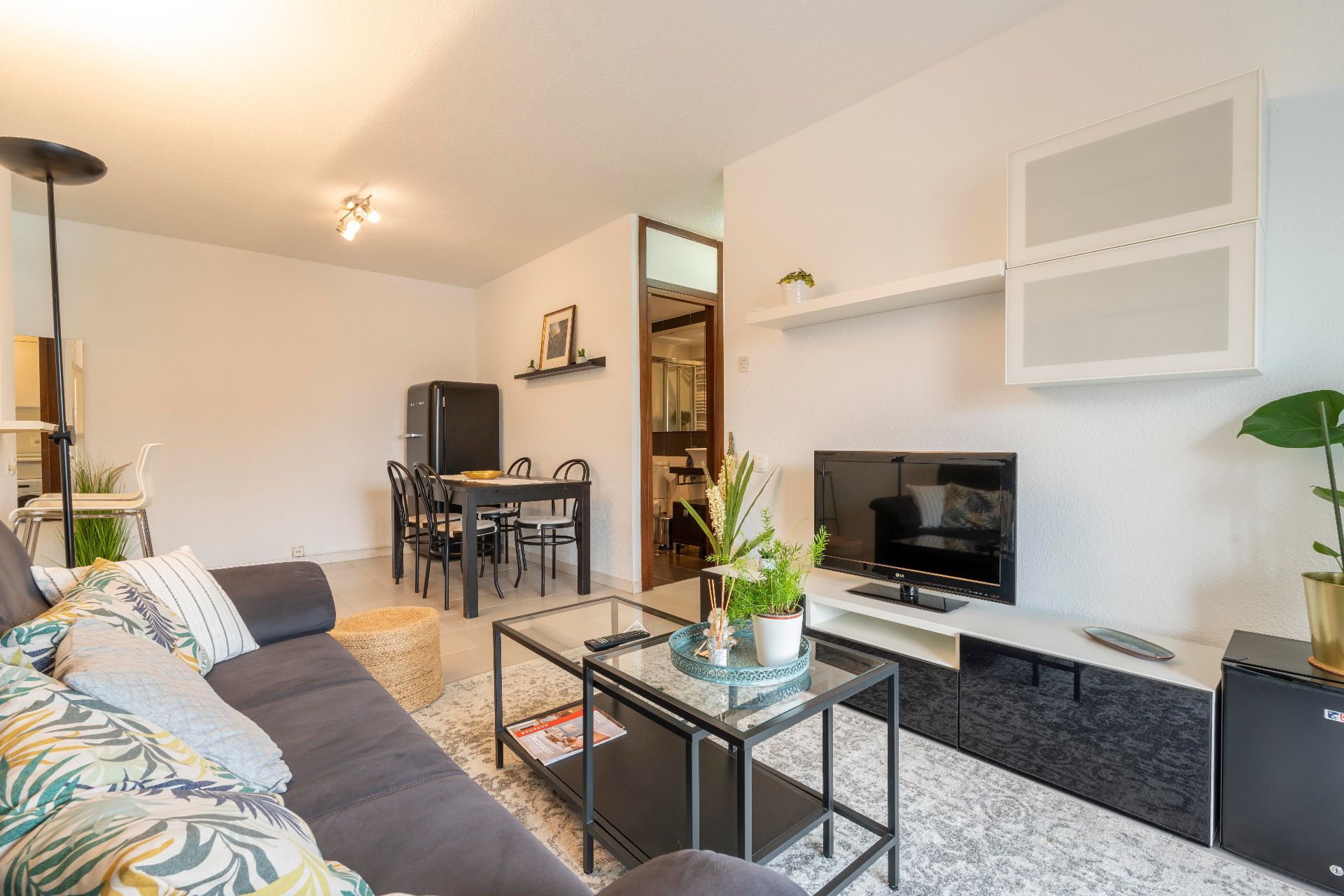 Sala de estar de Piso de alquiler en  Madrid Capital con Aire acondicionado, Calefacción y Parquet