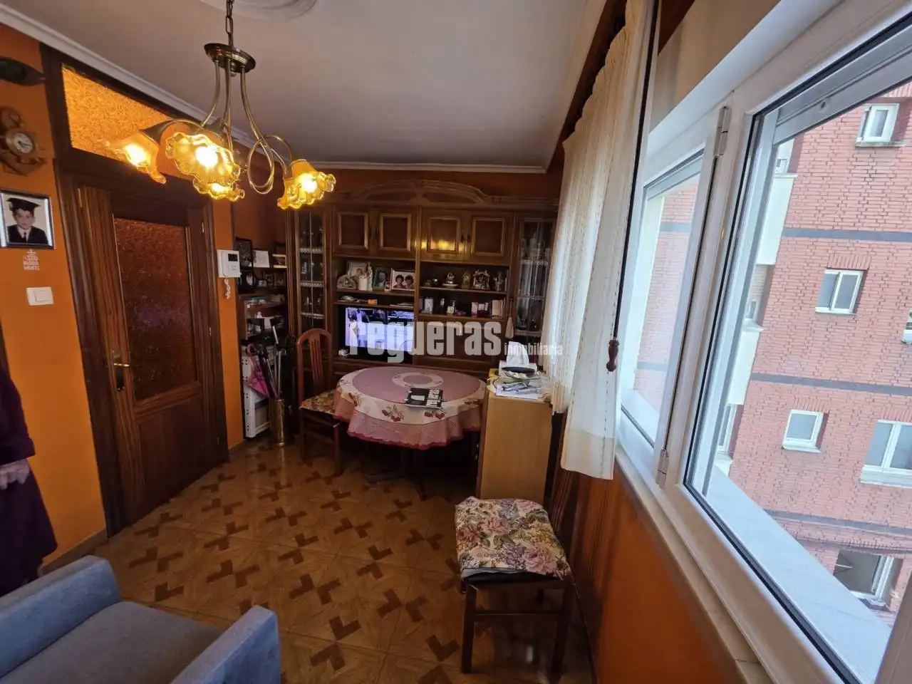 Dining room of Flat for sale in Avilés  with Heating, Parquet flooring and Furnished