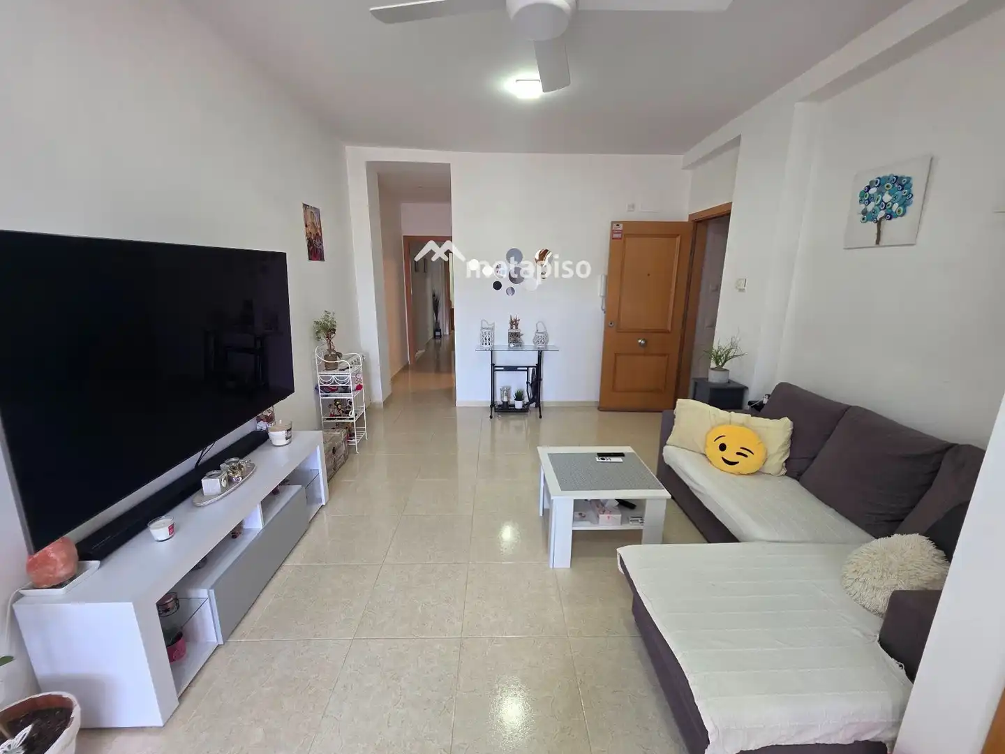 Sala de estar de Piso en venta en La Pobla de Montornès   con Calefacción y Terraza