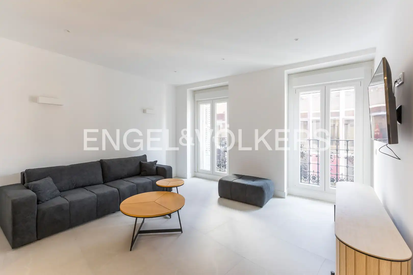 Sala de estar de Piso de alquiler en Madrid con Aire acondicionado, Calefacción y Amueblado