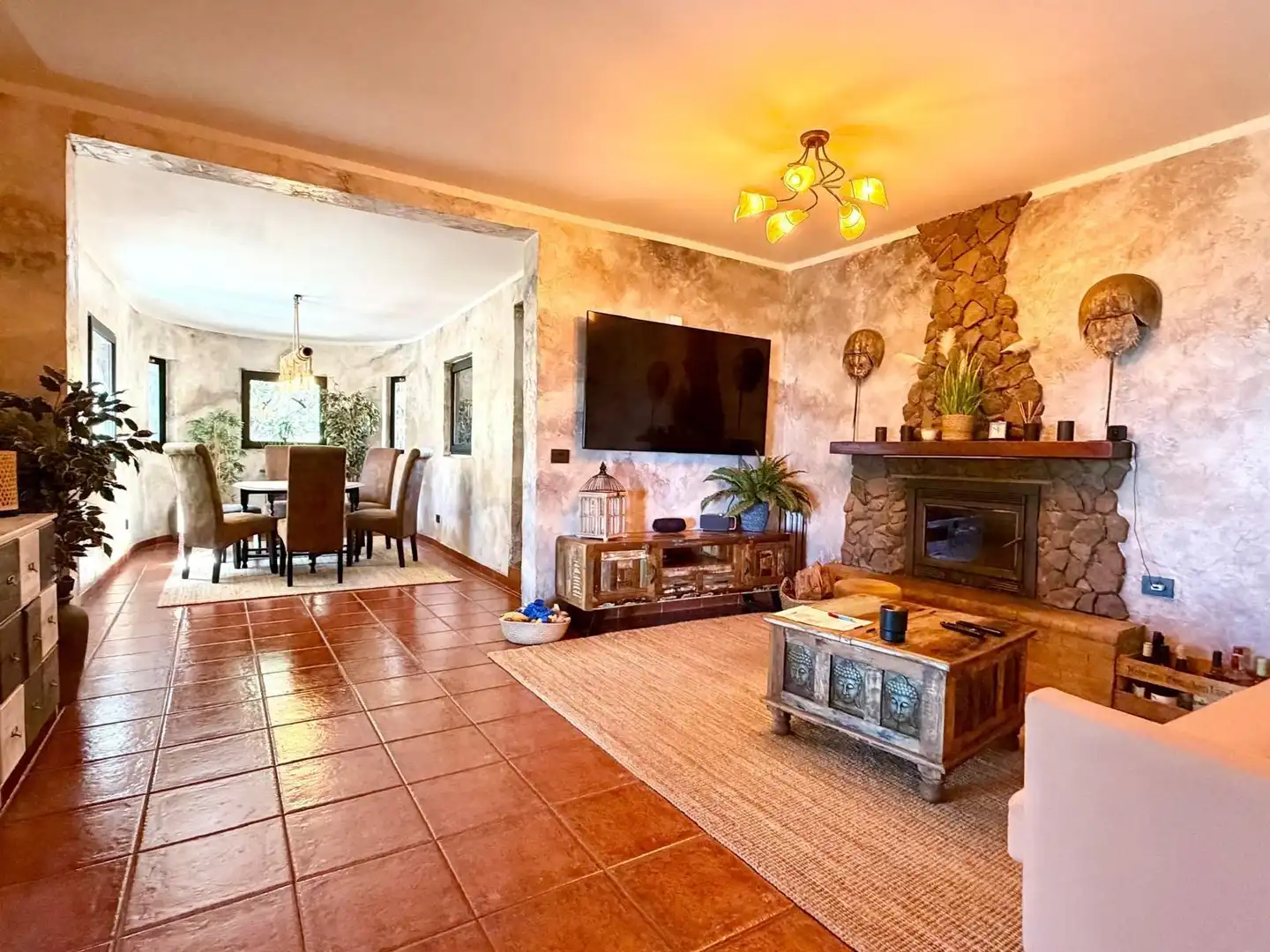 Sala de estar de Finca rústica en venta en Telde con Aire acondicionado, Calefacción y Jardín privado