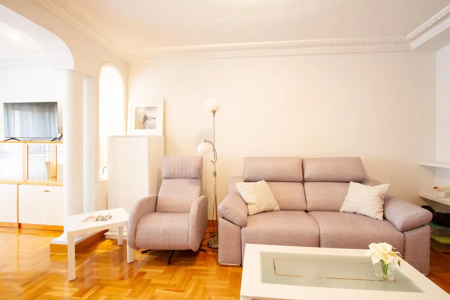 Wohnzimmer von Maisonette zum Verkauf in Villava / Atarrabia mit Klimaanlage, Heizung und Terrasse