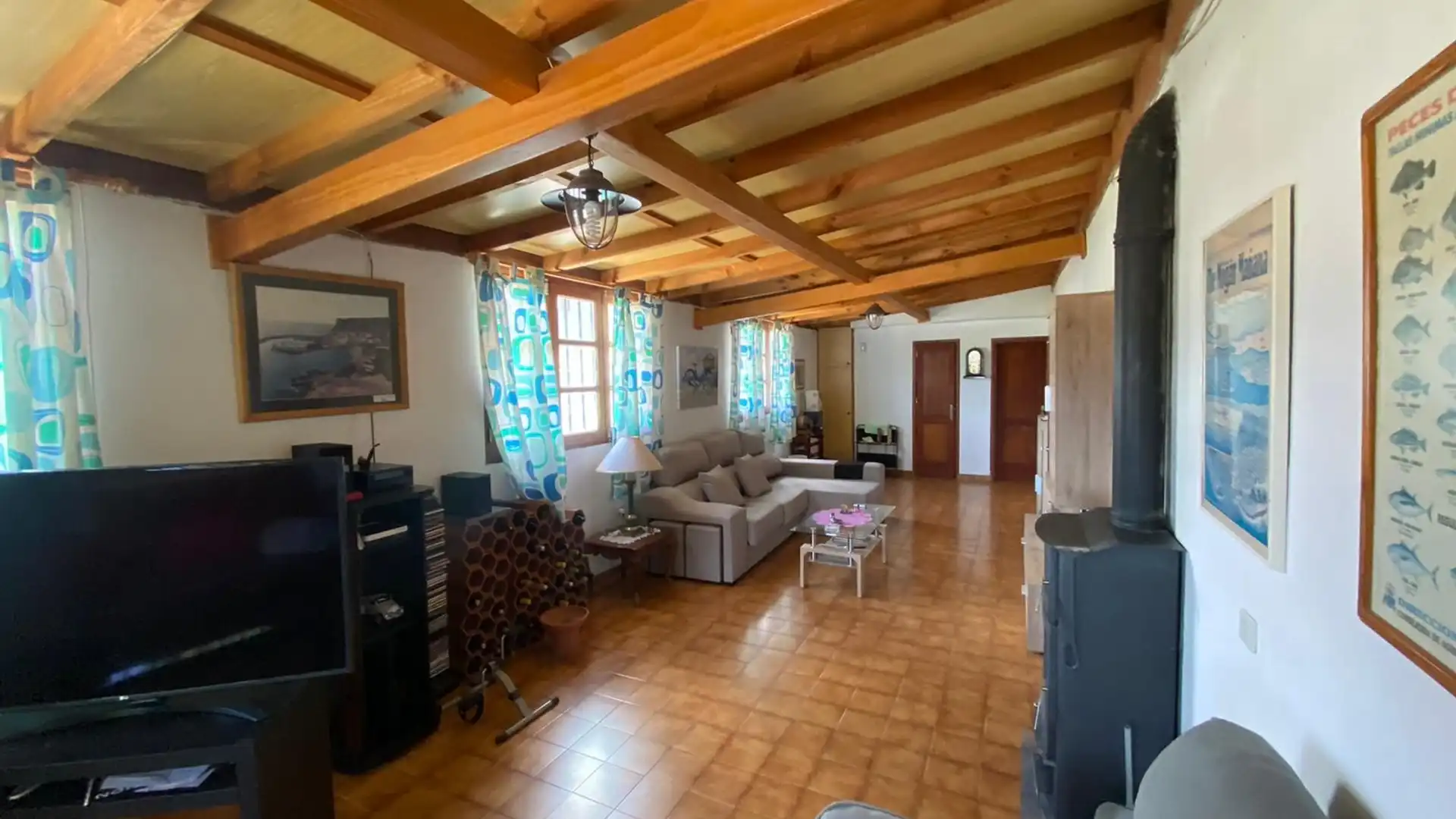 Sala d'estar de Finca rústica en venda en La Aldea de San Nicolás  amb Jardí privat, Terrassa i Traster