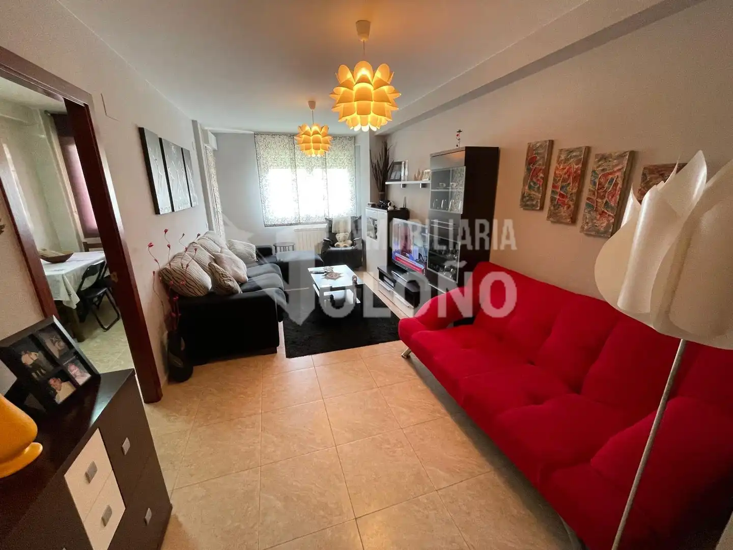 Sala de estar de Dúplex en venta en Castañares de Rioja con Calefacción, Parquet y Terraza
