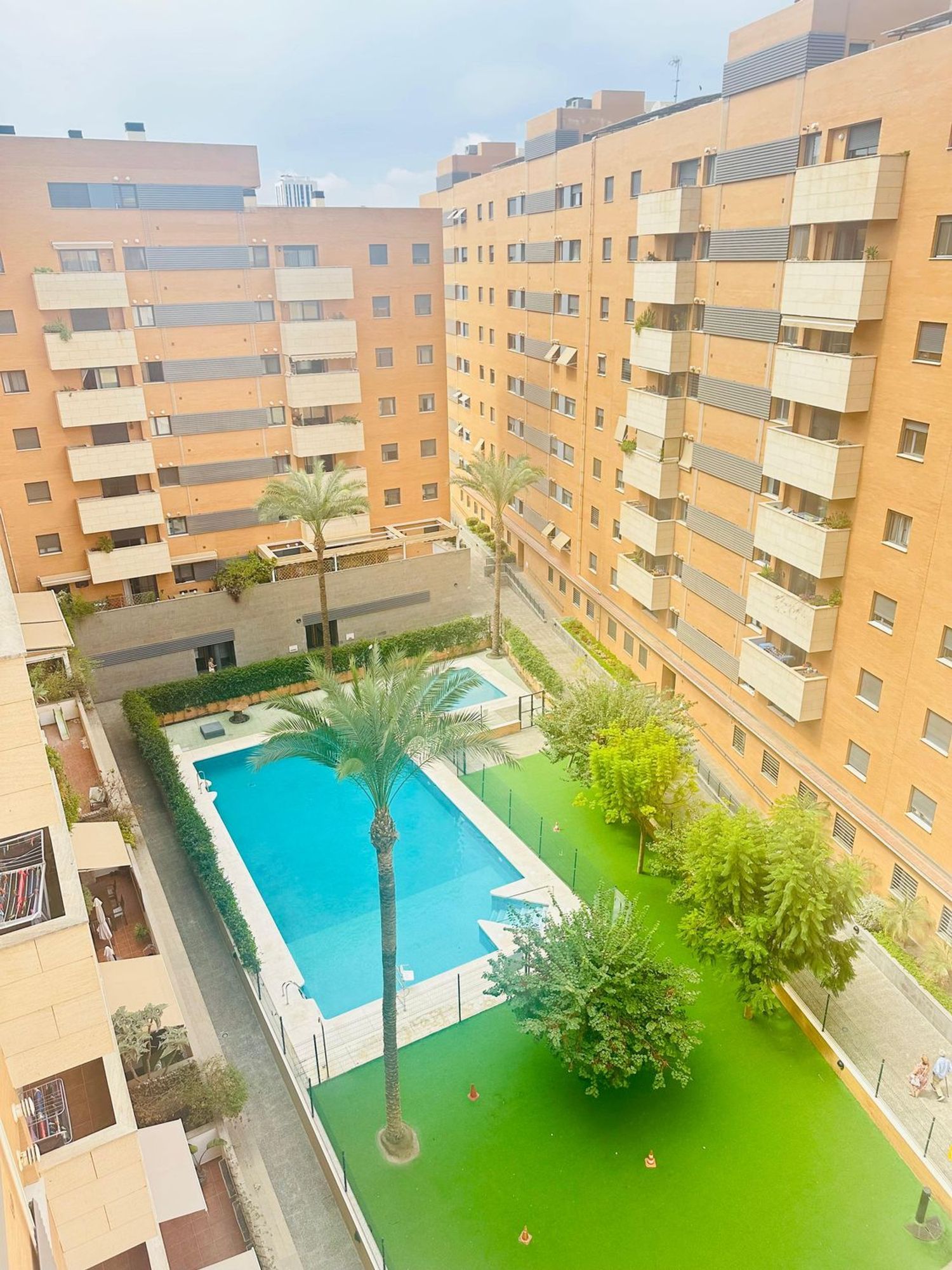 Swimming pool of Flat for sale in Málaga Capital  with Air Conditioner, Private garden and Terrace