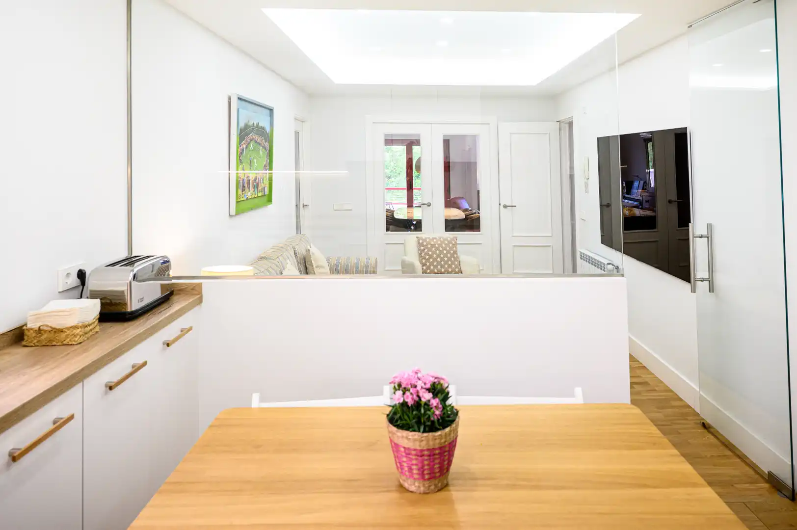 Wohnzimmer von Wohnung zum Verkauf in Pozuelo de Alarcón mit Klimaanlage, Heizung und Parkett