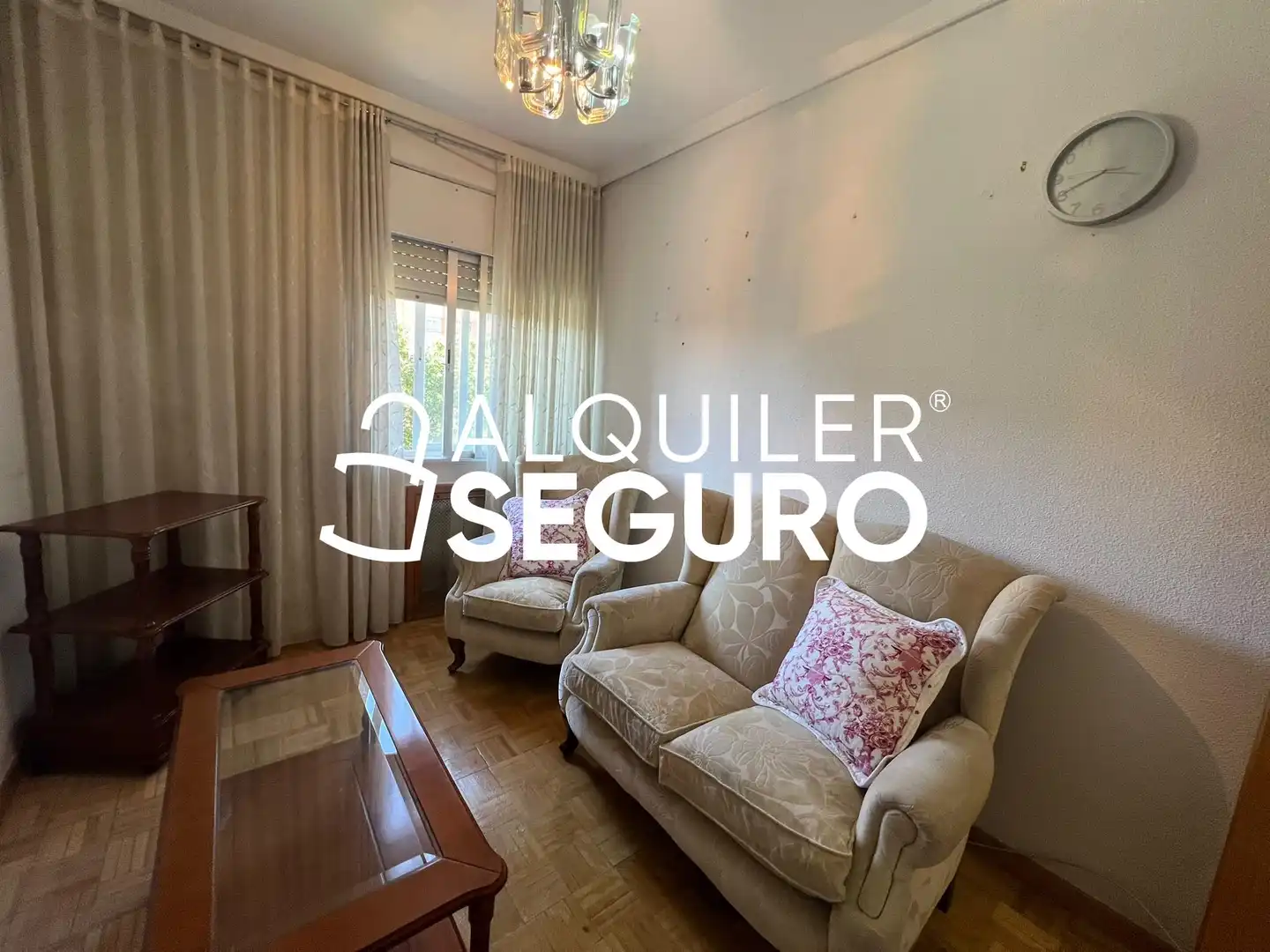 Sala de estar de Piso de alquiler en Madrid con Calefacción y Amueblado