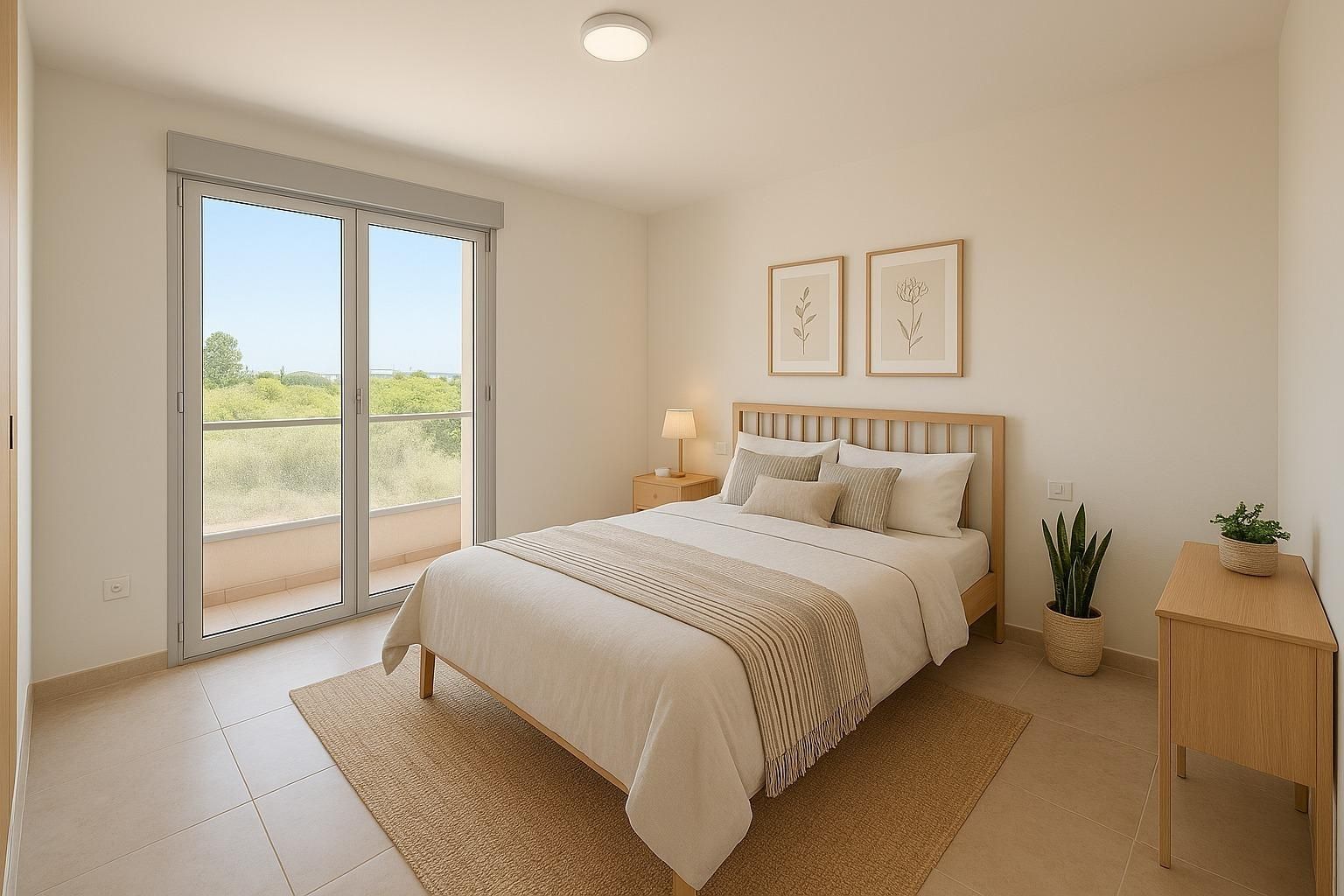 Bedroom of Flat for sale in La Pobla Llarga  with Swimming Pool, Balcony and Community pool