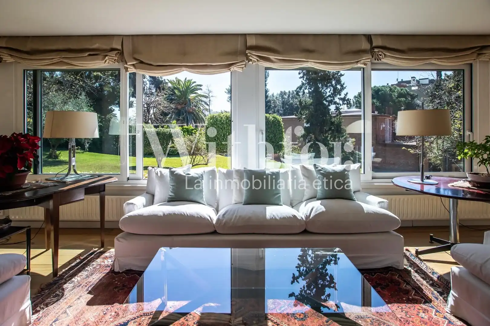 Living room of Houses for rent in Esplugues de Llobregat  with Air Conditioner, Heating and Private garden