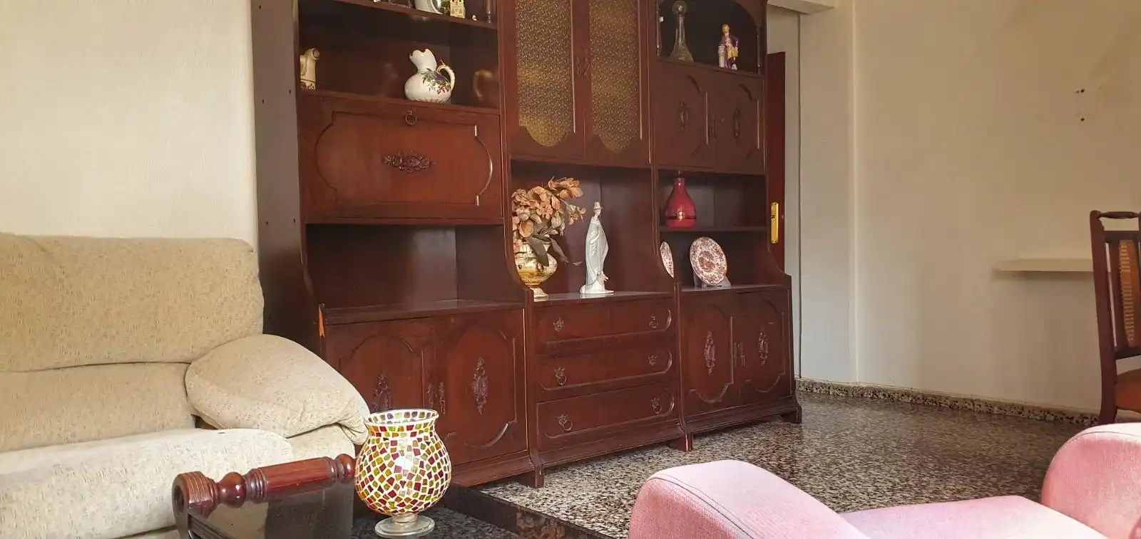 Sala de estar de Piso en venta en San Vicente del Raspeig / Sant Vicent del Raspeig con Aire acondicionado, Amueblado y Balcón