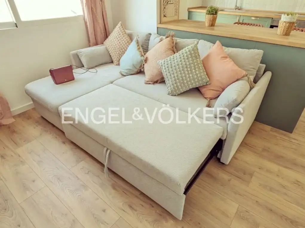 Wohnzimmer von Wohnung zur Miete in Valencia mit Klimaanlage, Heizung und Parkett