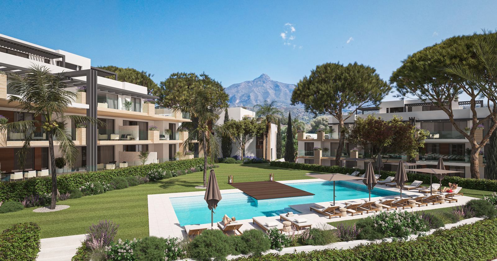 Garden of Flat for sale in Marbella  with Air Conditioner, Furnished and TV