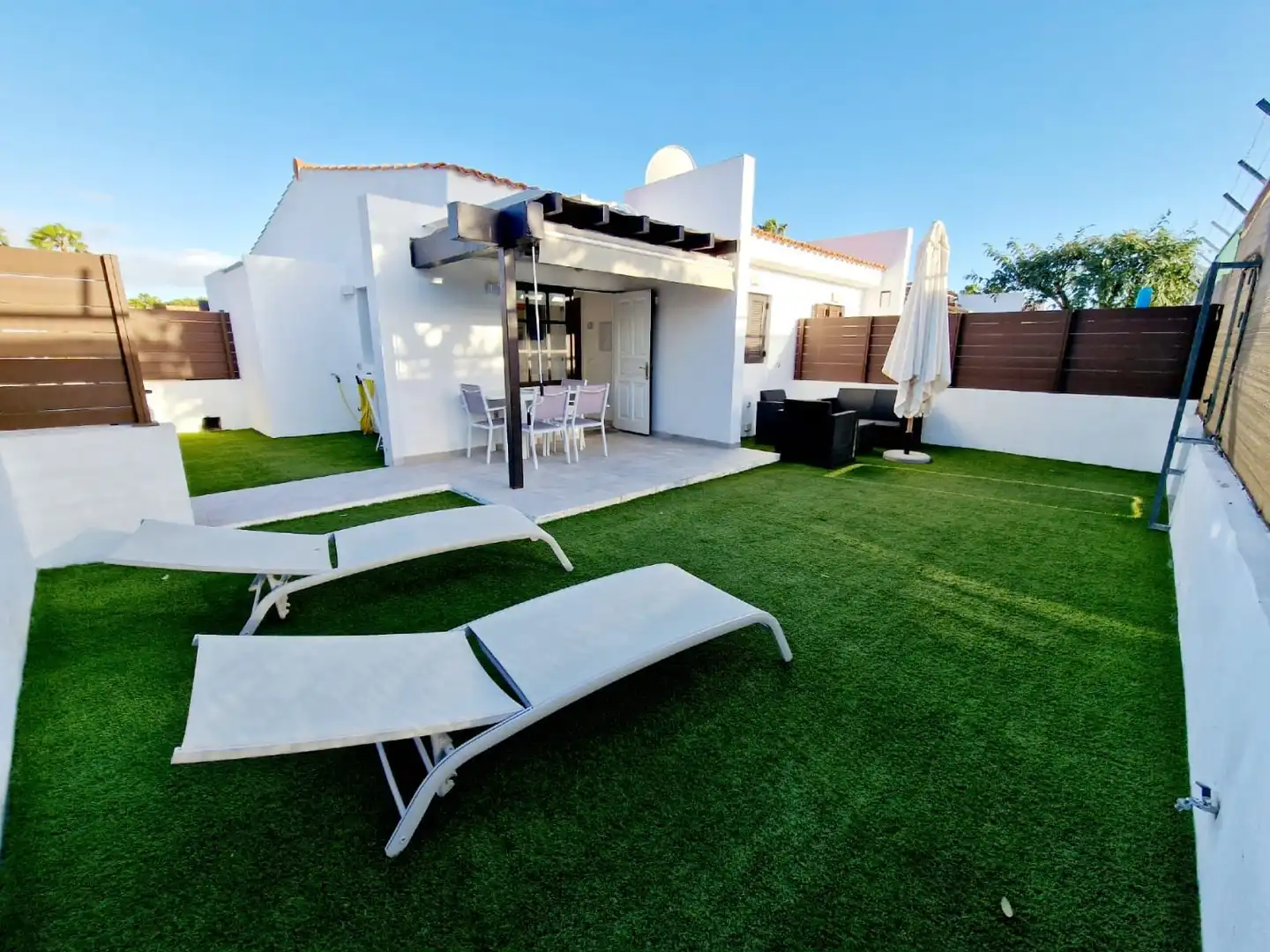 Terrassa de Casa o xalet de lloguer en San Bartolomé de Tirajana amb Aire condicionat, Jardí privat i Terrassa