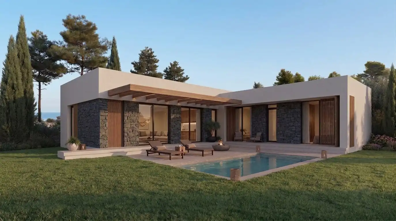 Neubau-Villa mit Pool zum Verkauf in Pallejà