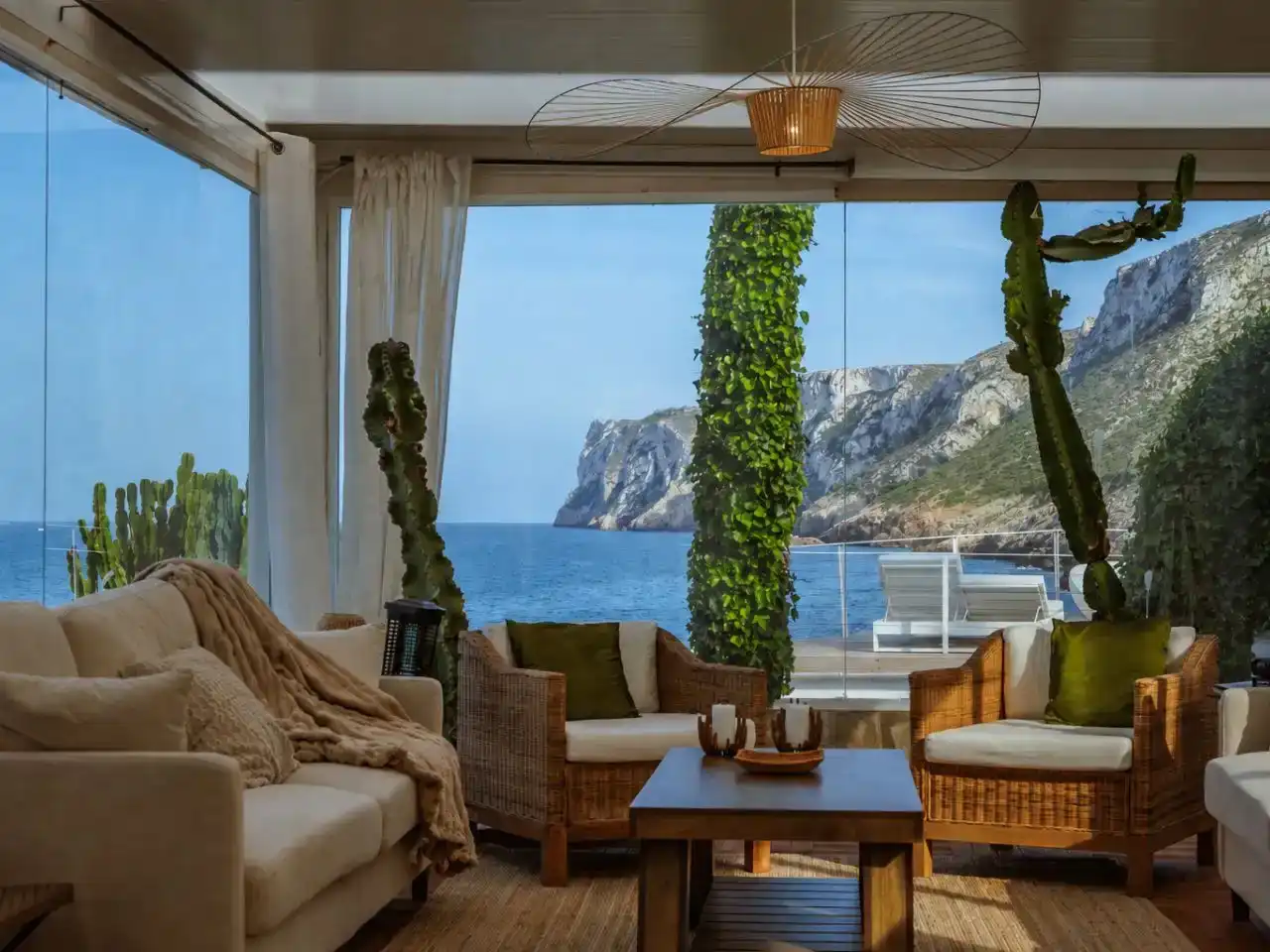 Terrace of Flat for rent in Dénia  with Air Conditioner, Private garden and Parquet flooring