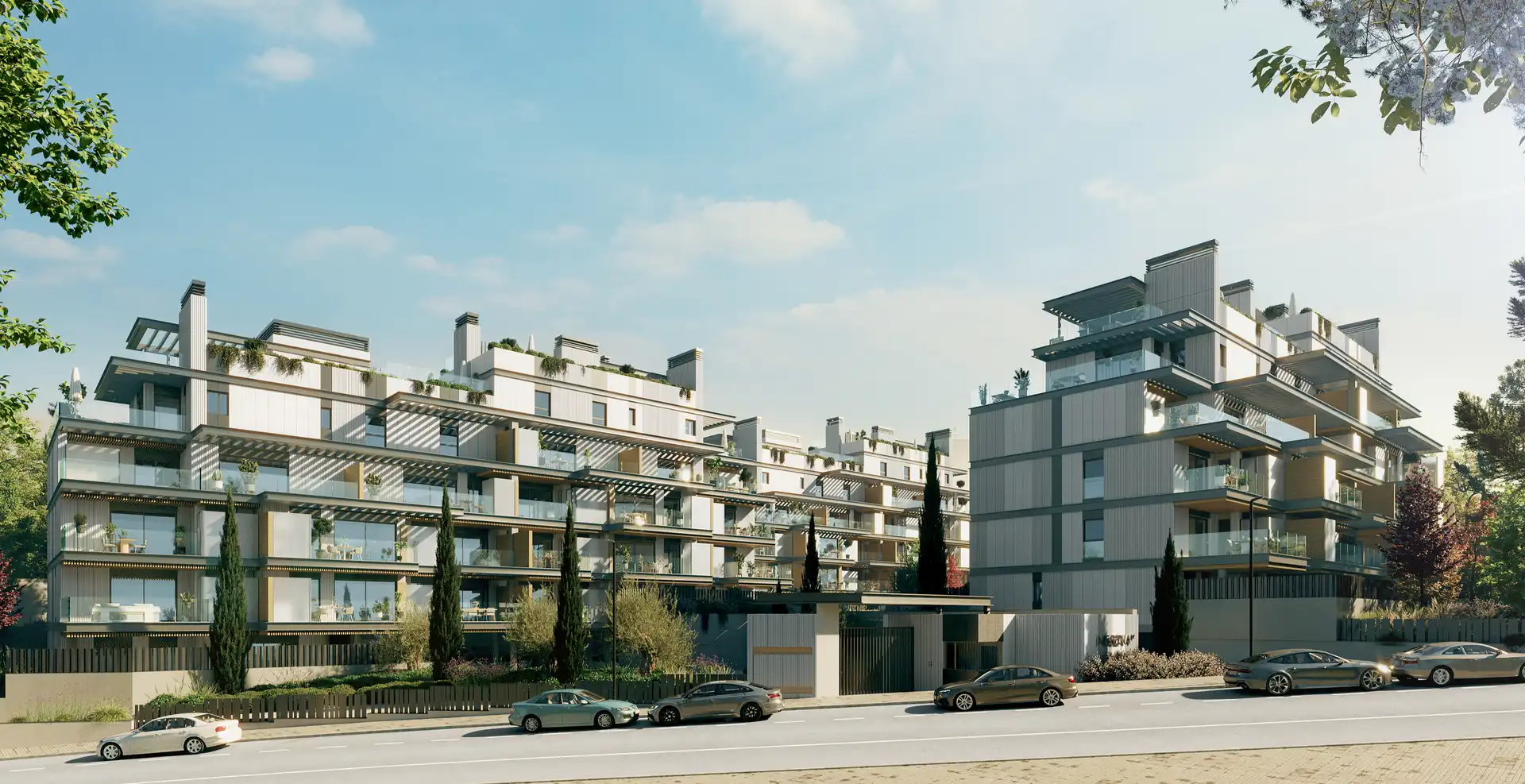 Vista exterior de Piso en venta en Madrid con Terraza, Trastero y Piscina