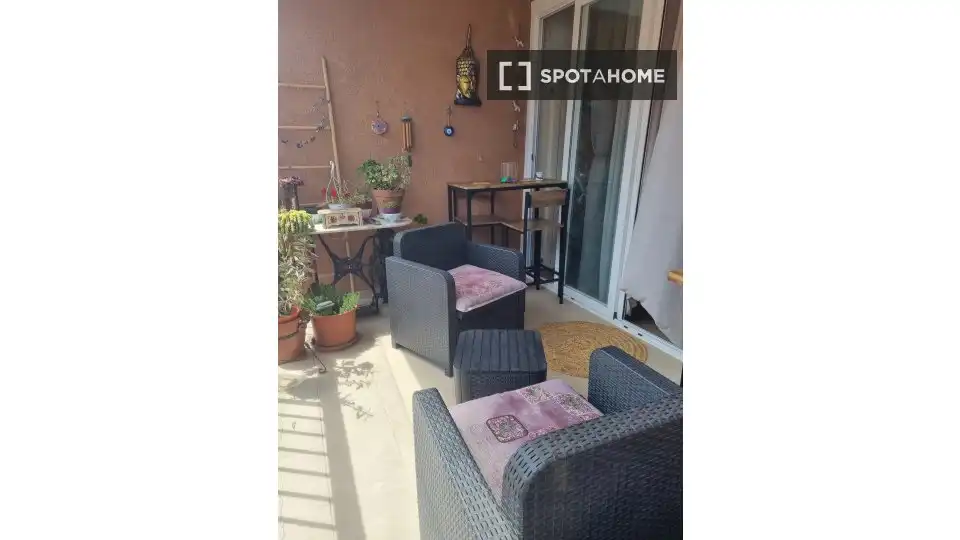 Balcony of Flat for share in Vilassar de Mar  with Air Conditioner, Heating and Furnished