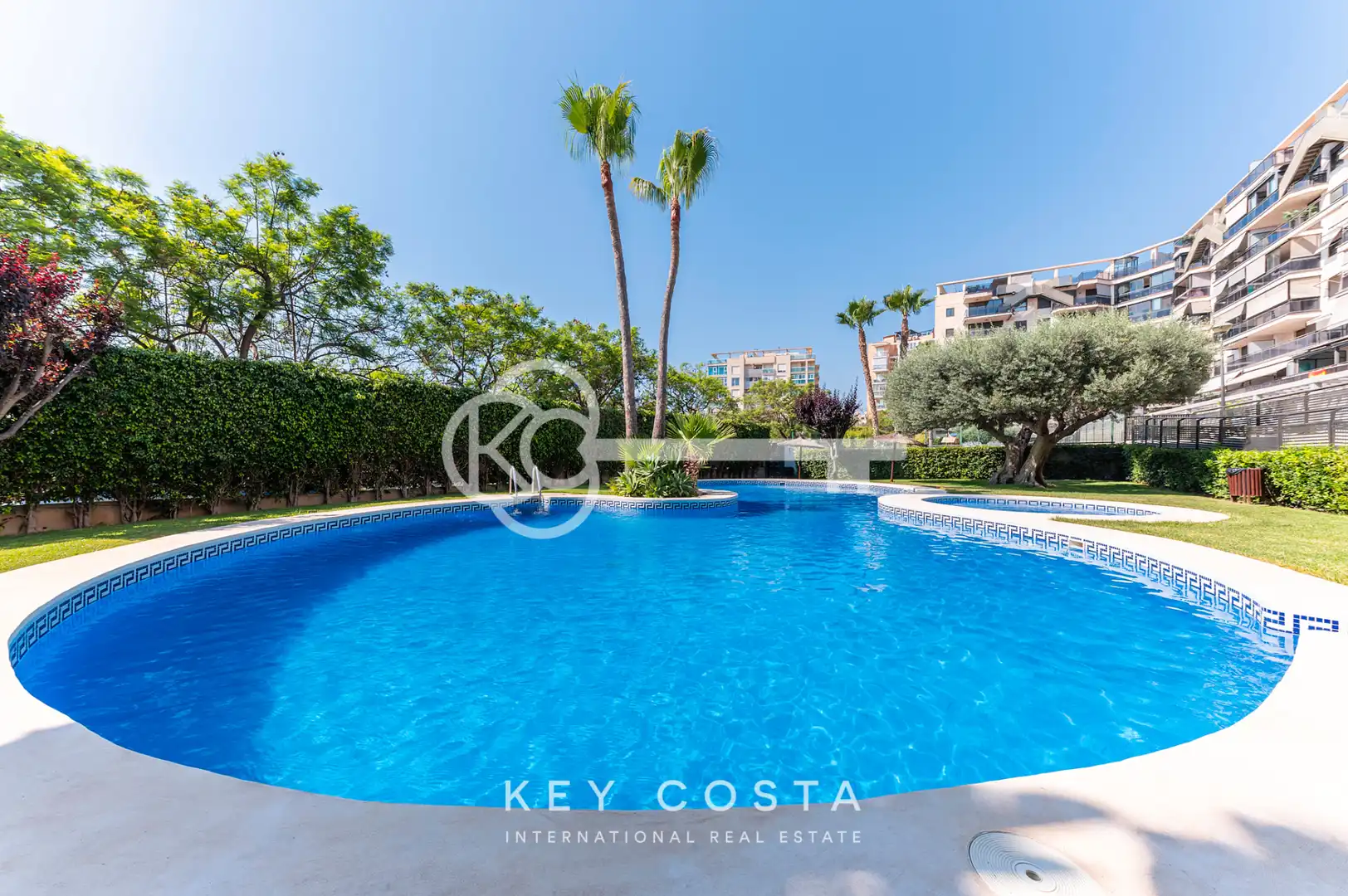 Swimming pool of Flat for sale in Alicante / Alacant  with Air Conditioner, Heating and Private garden