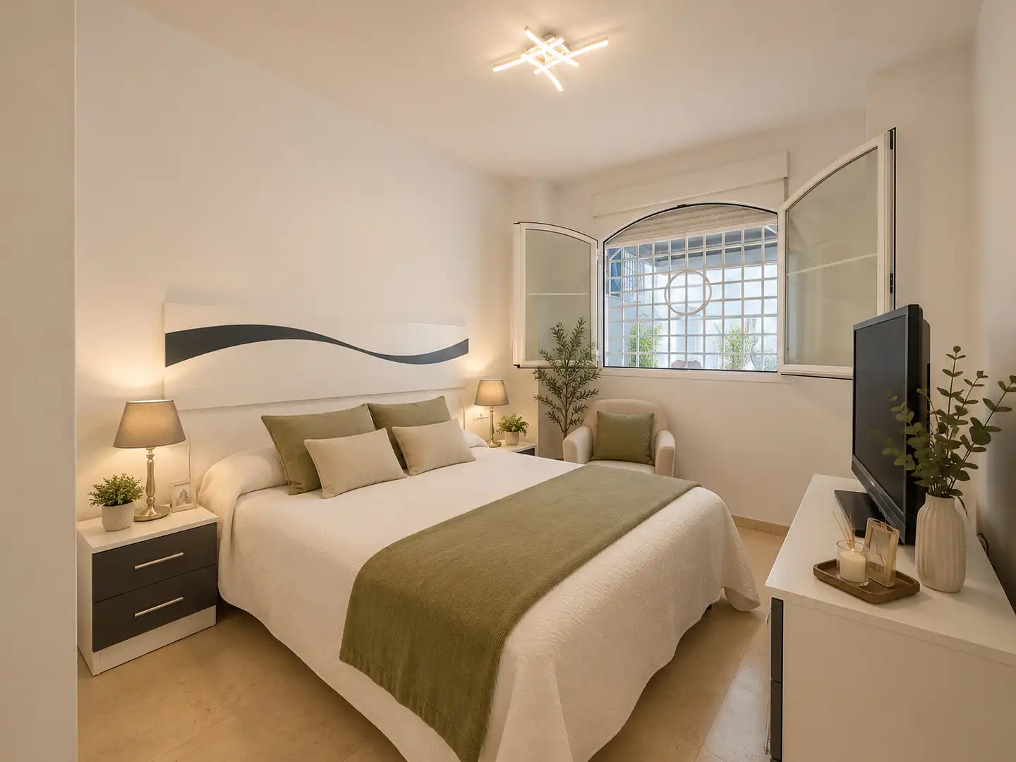 Schlafzimmer von Erdgeschoss zum Verkauf in Benalmádena mit Terrasse, Möbliert und Gemeinschaftspool