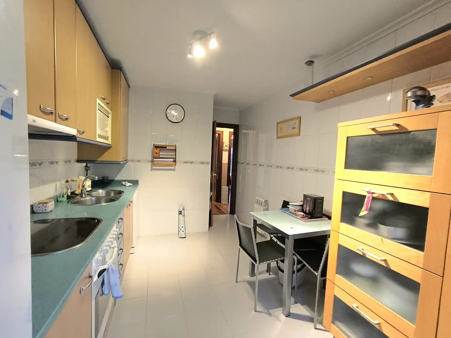 Kitchen of Flat for rent in Piélagos  with Heating, Private garden and Parquet flooring