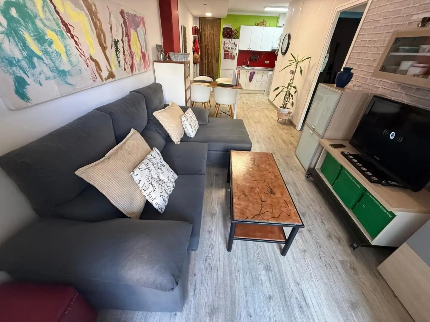Wohnzimmer von Wohnung zum Verkauf in Pineda de Mar mit Klimaanlage, Heizung und Möbliert