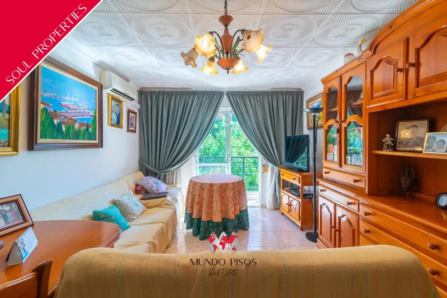 Sala d'estar de Pis en venda en  Palma de Mallorca amb Balcó