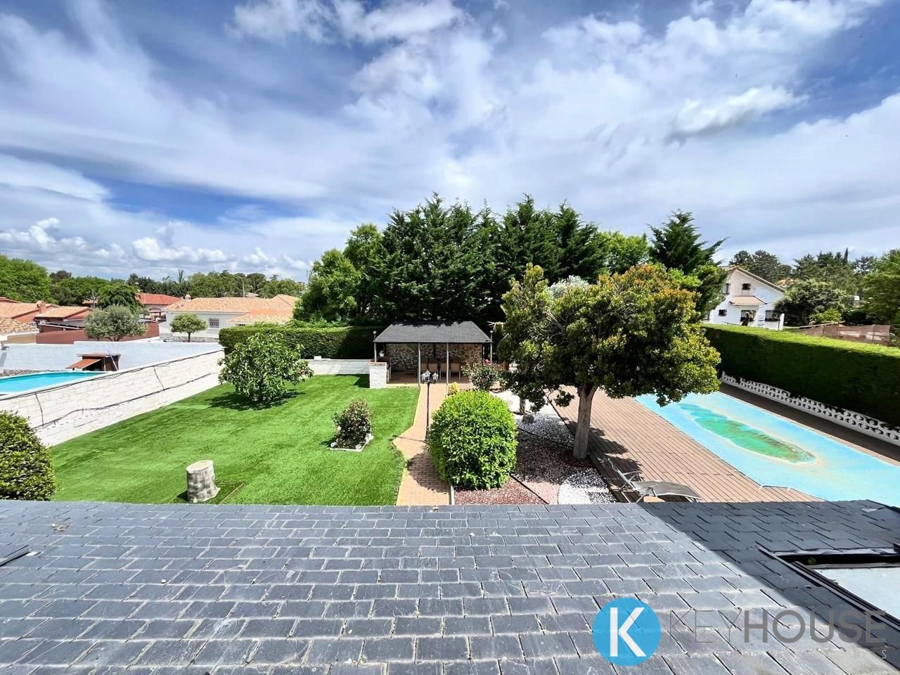 Garden of House or chalet for sale in Villar del Olmo  with Air Conditioner, Private garden and Swimming Pool