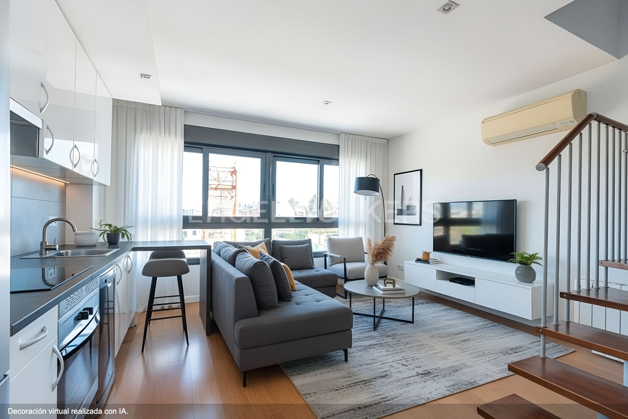 Sala de estar de Dúplex en venta en Pozuelo de Alarcón con Aire acondicionado y Calefacción