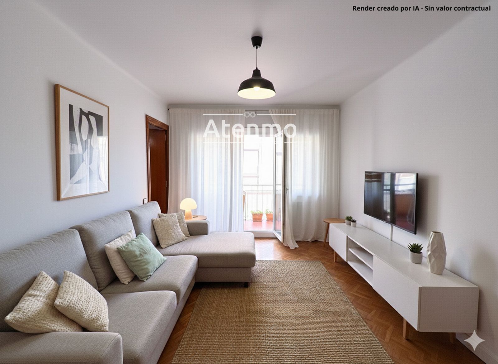 Living room of Flat for sale in  Barcelona Capital  with Heating, Terrace and Balcony
