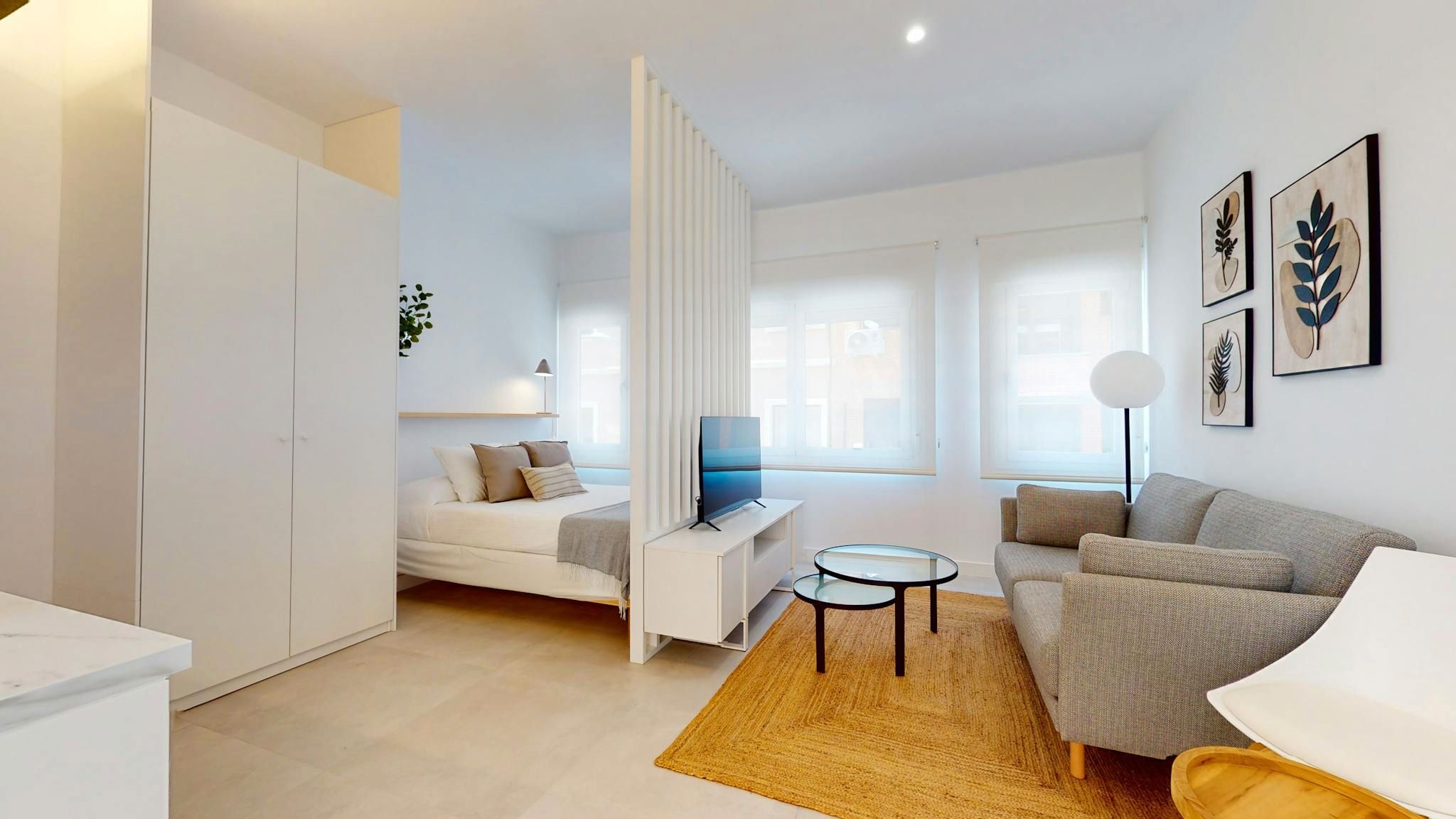 Bedroom of Flat to rent in  Madrid Capital  with Furnished, Washing machine and TV