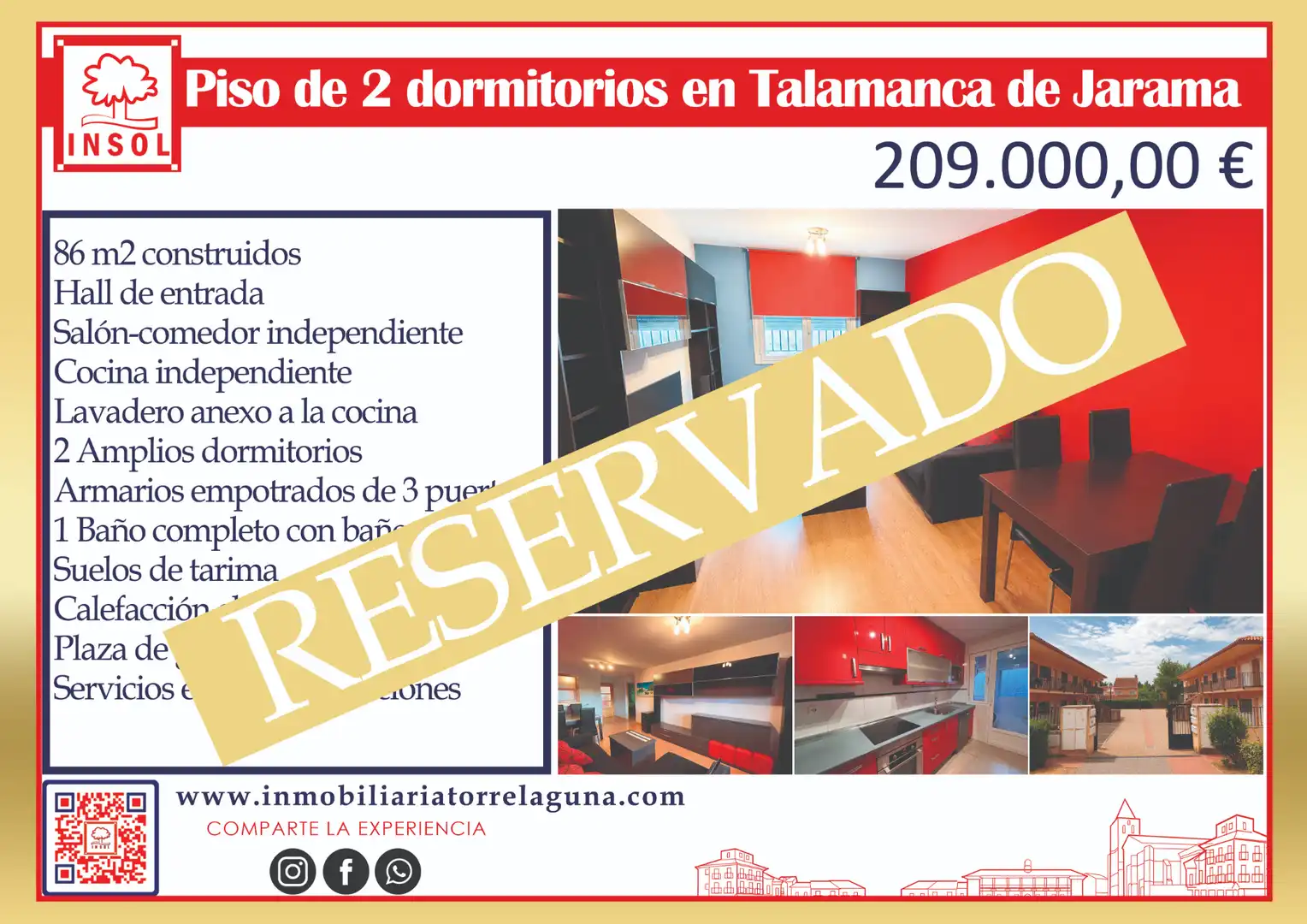 Piso en venta en Talamanca de Jarama con Calefacción, Parquet y Internet