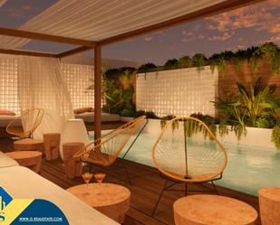 Terrassa de Apartament en venda en Santa Eulària des Riu amb Terrassa, Moblat i Piscina comunitària