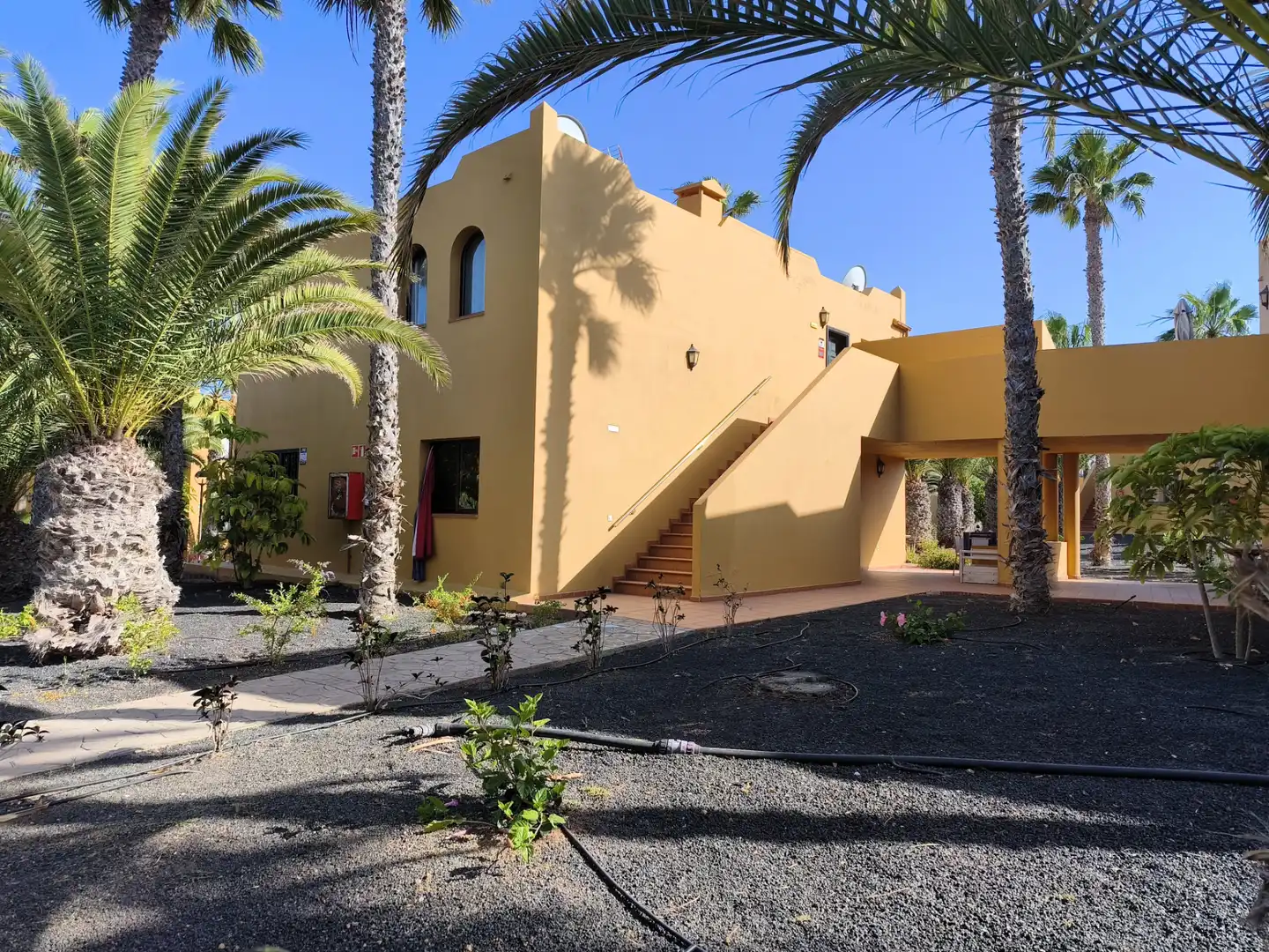 Vista exterior de Apartamento en venta en La Oliva con Terraza, Amueblado y Piscina comunitaria