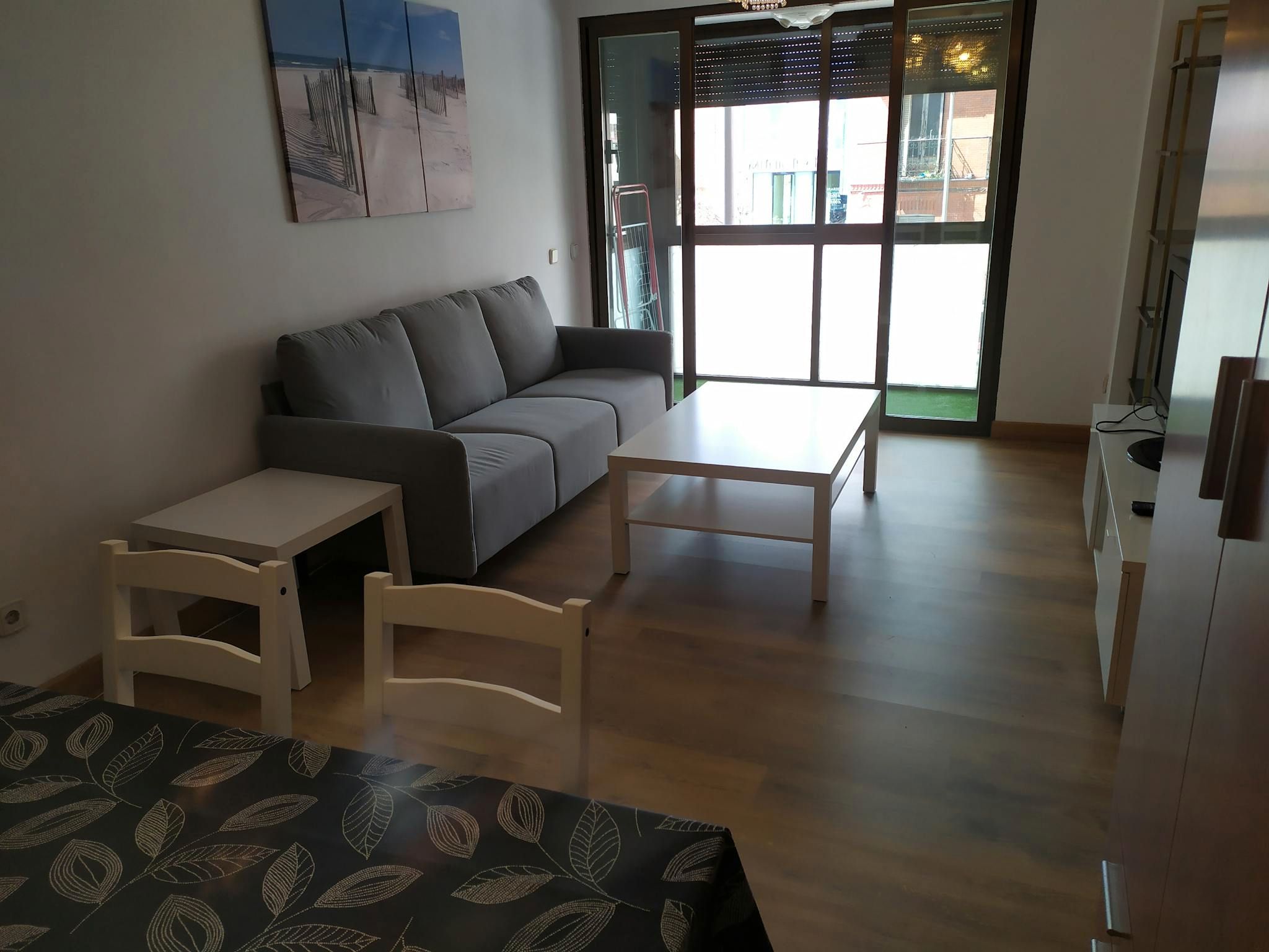 Living room of Flat to rent in  Madrid Capital  with Air Conditioner, Heating and Furnished
