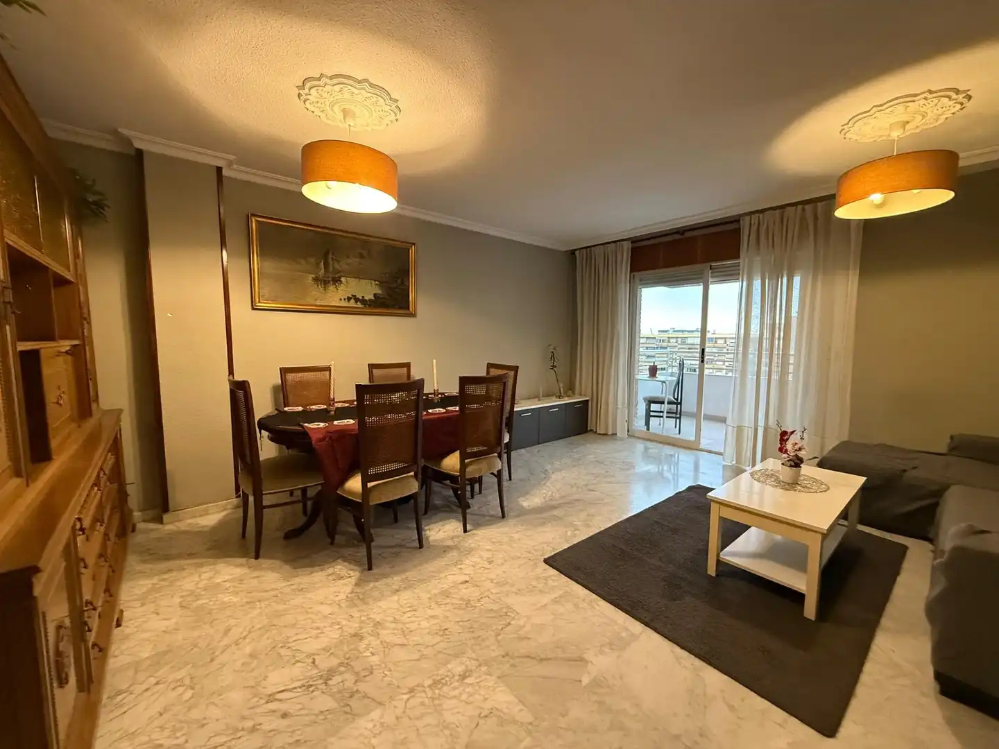 Comedor de Piso de alquiler en Alicante / Alacant con Aire acondicionado, Calefacción y Terraza