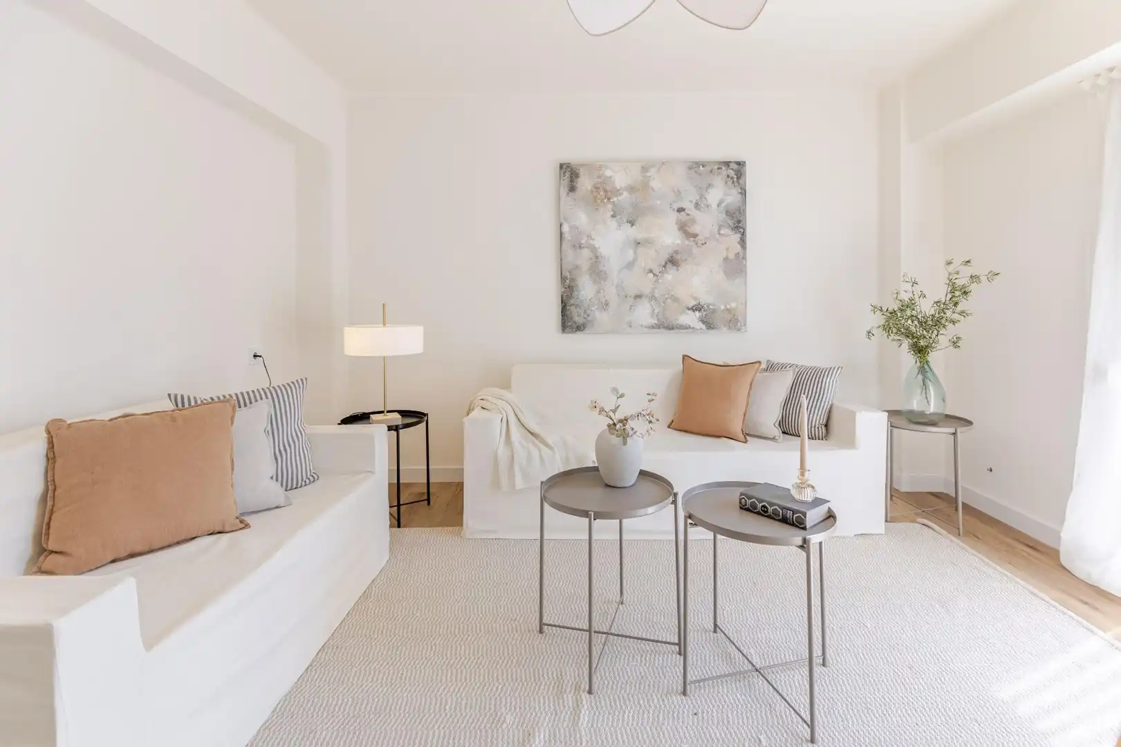 Sala de estar de Piso en venta en Valencia con Jardín privado, Parquet y Balcón