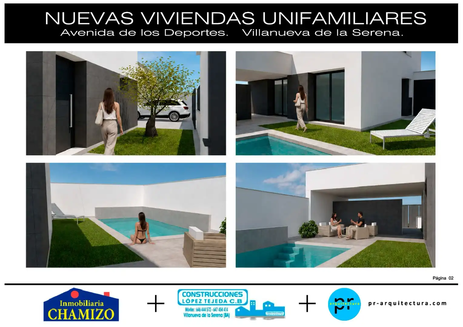 Vista exterior de Casa o xalet en venda en Villanueva de la Serena amb Jardí privat, Terrassa i Piscina