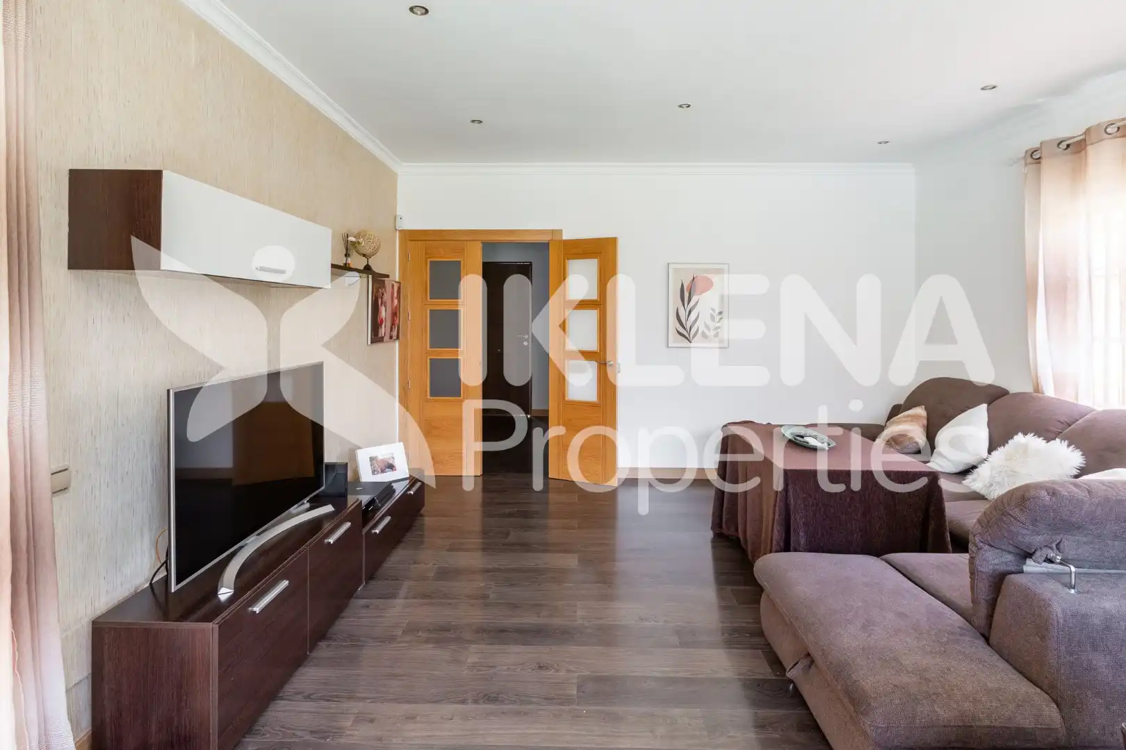 Living room of Houses for sale in Roquetas de Mar  with Air Conditioner, Private garden and Parquet flooring
