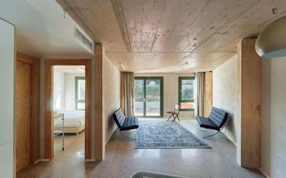 Habitación de Apartamento de alquiler en Barcelona con Aire acondicionado, Calefacción y Amueblado