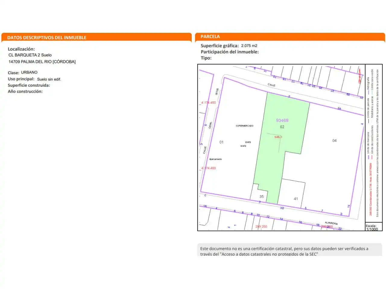 Wohnbaugrundstück zum Verkauf in Calle Barqueta 2, imagen 3
