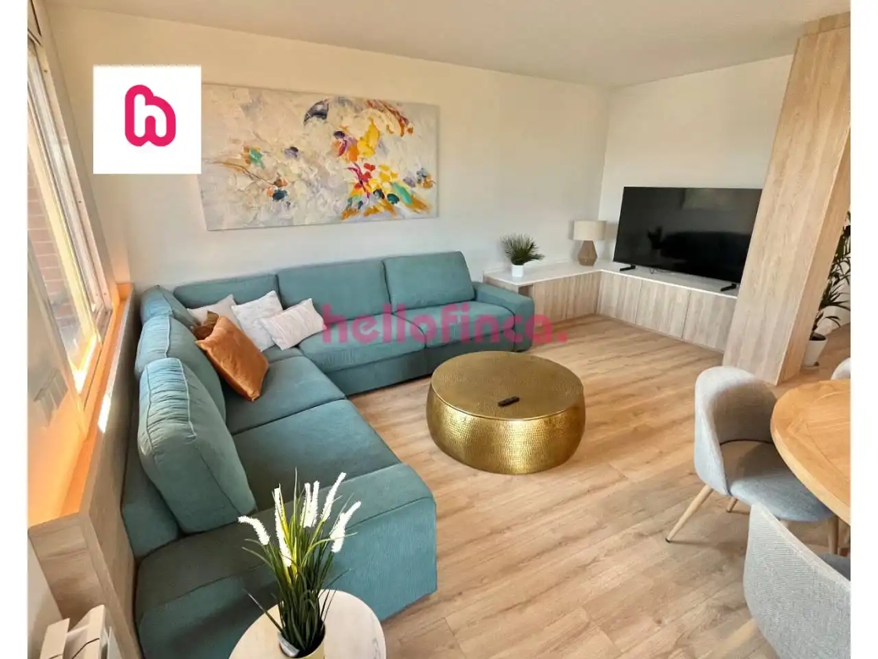 Sala de estar de Ático en venta en Sant Adrià de Besòs con Aire acondicionado, Calefacción y Parquet