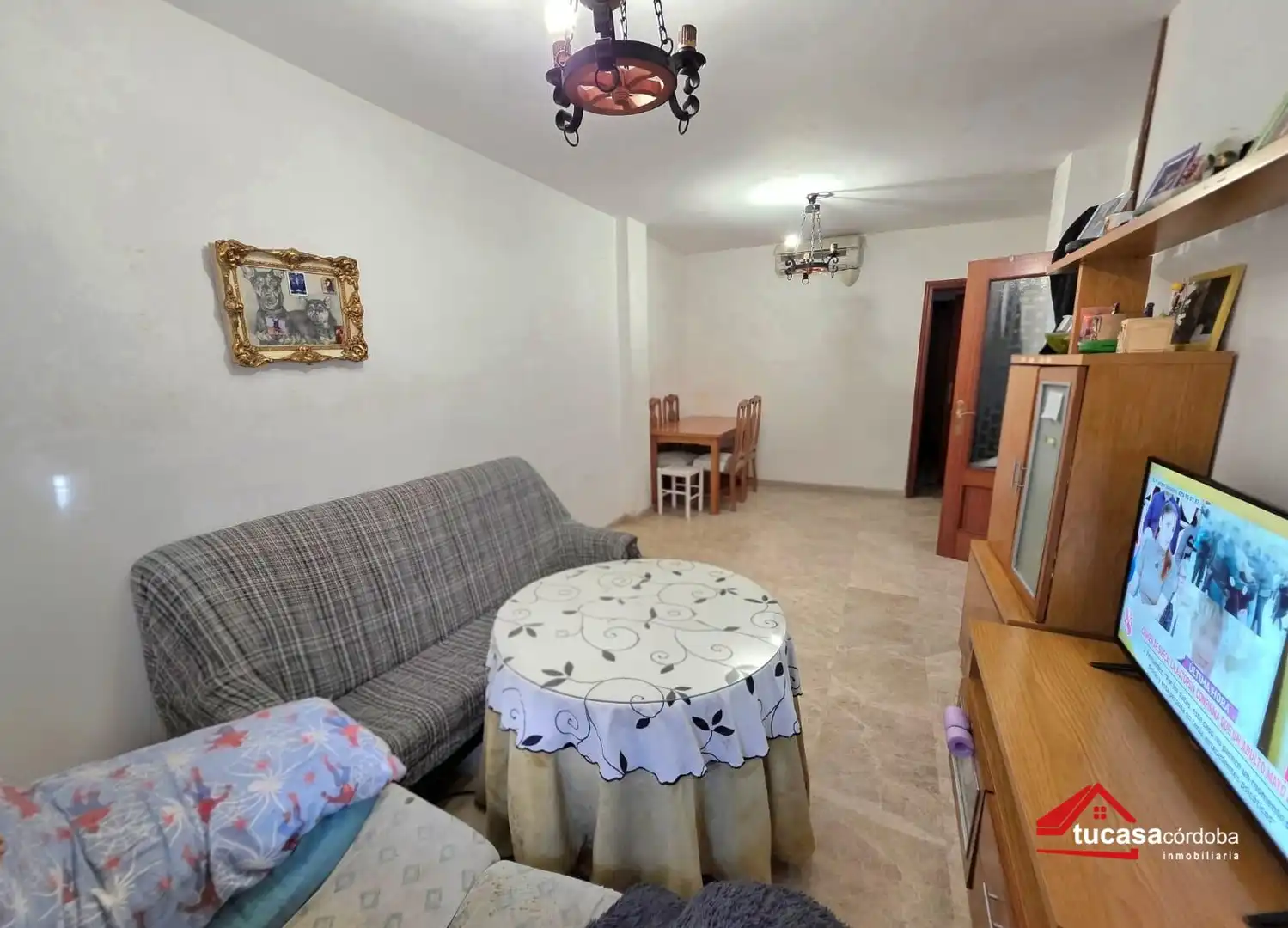 Wohnzimmer von Einfamilien-Reihenhaus zum Verkauf in Guadalcázar mit Klimaanlage und Terrasse