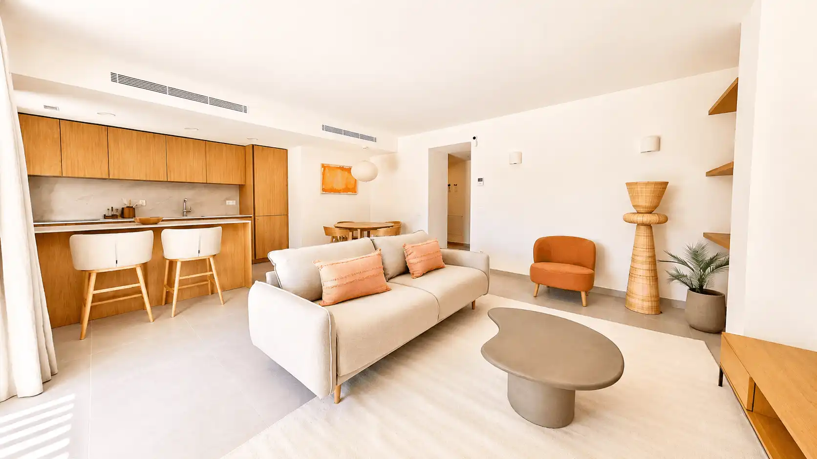 Sala d'estar de Apartament de lloguer en Sant Llorenç des Cardassar amb Aire condicionat, Traster i Piscina