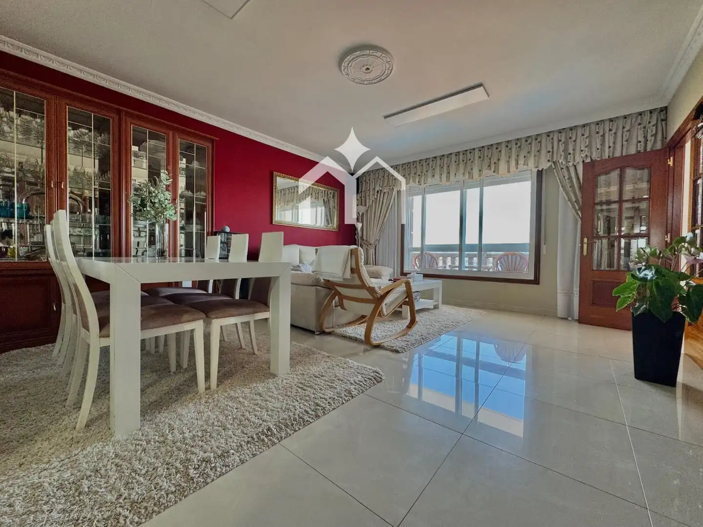 Living room of Houses for sale in Moaña  with Heating, Parquet flooring and Terrace