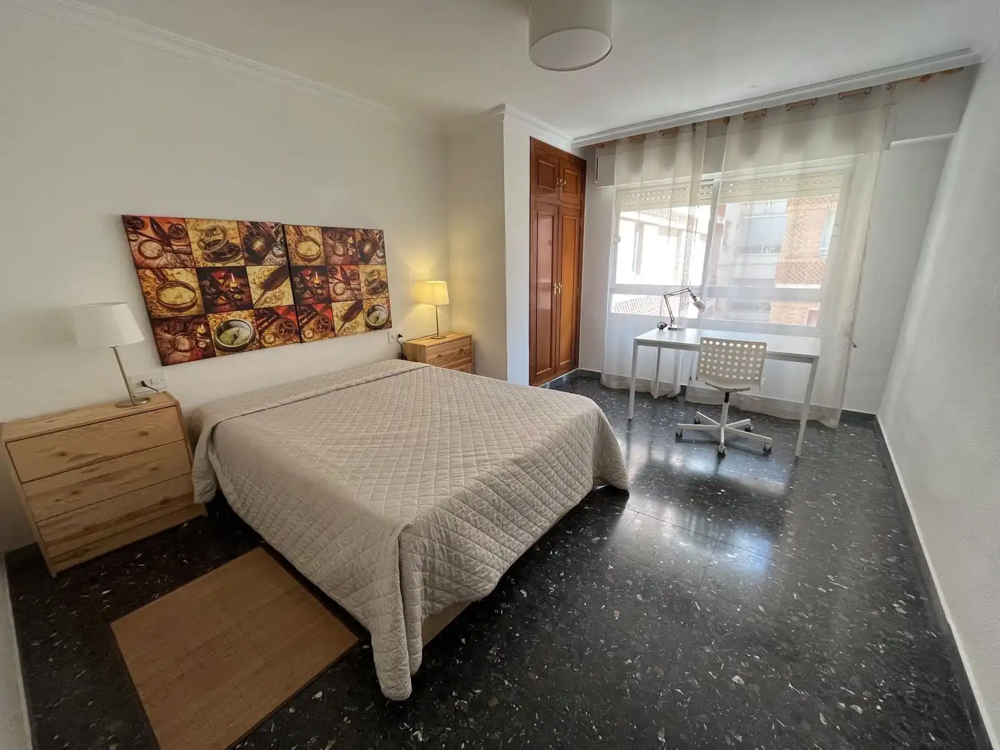 Schlafzimmer von Wohnung zur Miete in Alcoy / Alcoi mit Heizung, Terrasse und Möbliert
